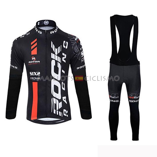 2019 Maillot Rock Racing SIDI Tirantes Mangas Largas Negro